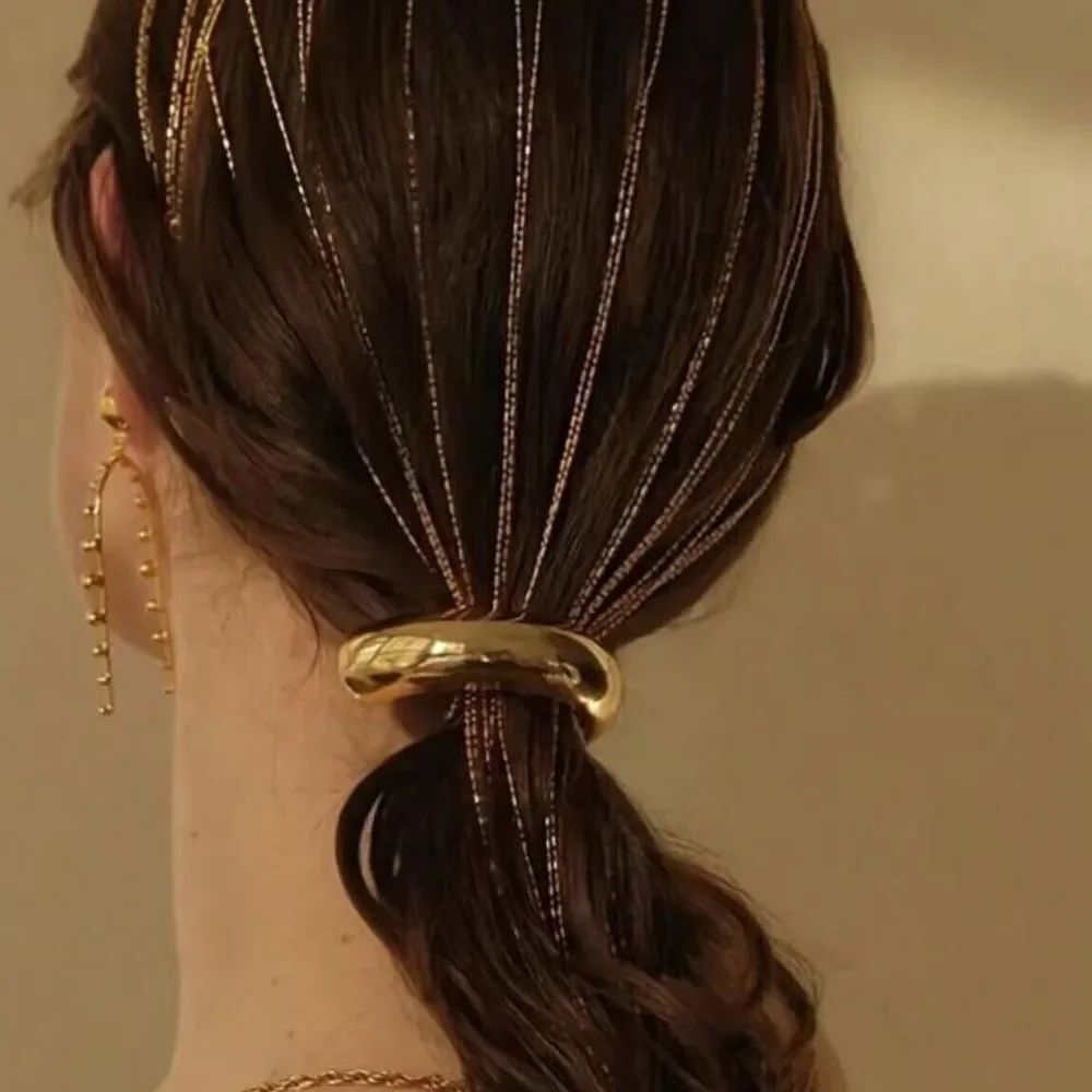 Gold Crescent Hair Tie N1336